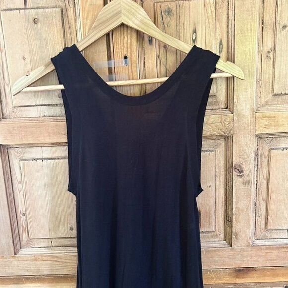 Sly Standard Free (OSFM) Black Tank Dress Sleeveless Pockets Midi Length - Picture 7 of 11